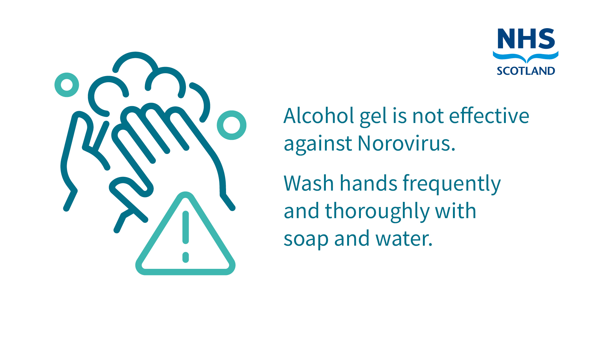 Hand gel is not effective against norovirus