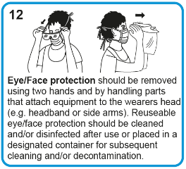 Removing eye/face protection